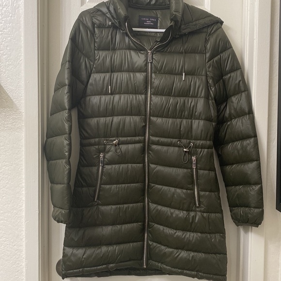•NWOT•Love Tree Lightweight Longline Puffer Jacket - Picture 2 of 11